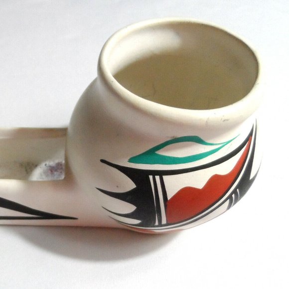 Vintage SOUTHWESTERN Business Card Pen Pencil Holder New Mexico Pottery Jemez NM - Picture 7 of 10